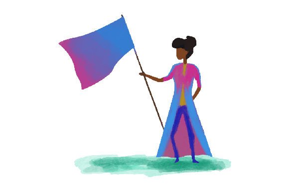 Crafts & School Amp: Female Color Guard, Watercolor
