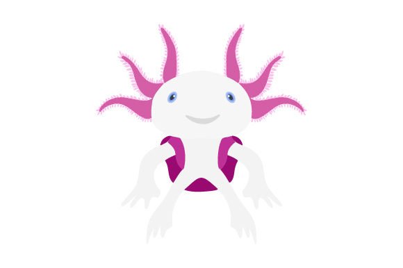 Cute Axolotl with Backpack for School Amp Crafts