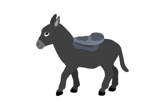 Cute Donkey with Backpack for School Amp Crafts
