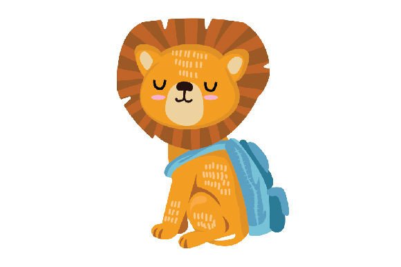Cute Lion with Backpack for School Amp Crafts