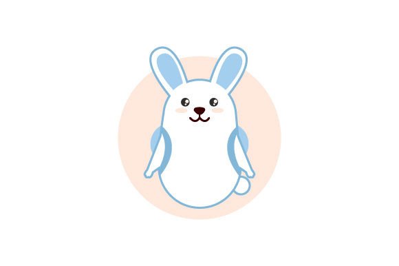 Cute Rabbit with Backpack for School Crafts
