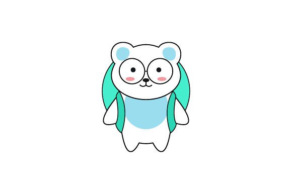 Cute White Bear with Backpack: Crafts for School Amp