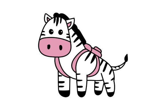 Cute Zebra with Backpack: Crafts & School Amp Essentials