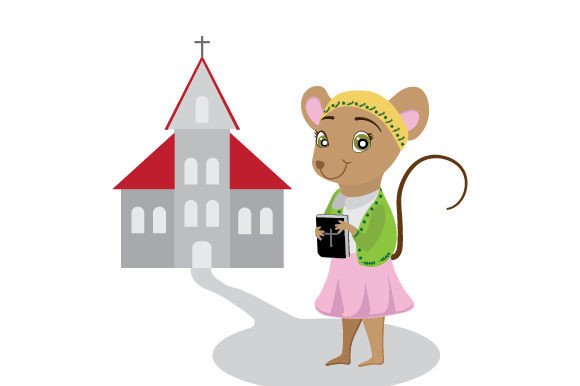 Girl Mouse, Sunday School: Crafts & Animals Asset
