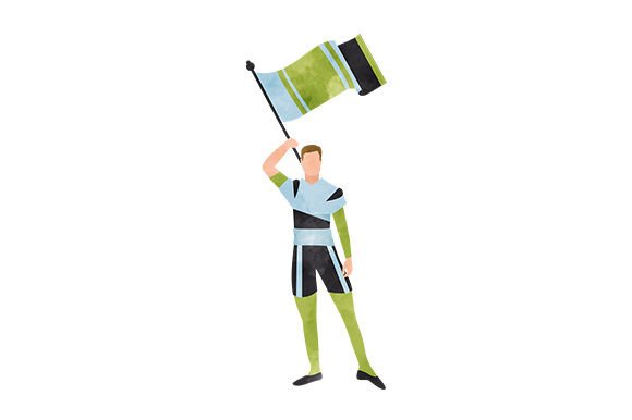 Male Color Guard, Watercolor: Crafts for School Amp Branding
