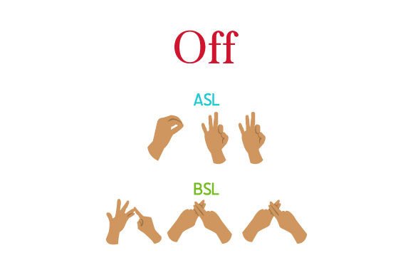 Off - American and British Sign Language for Crafts & School Amp
