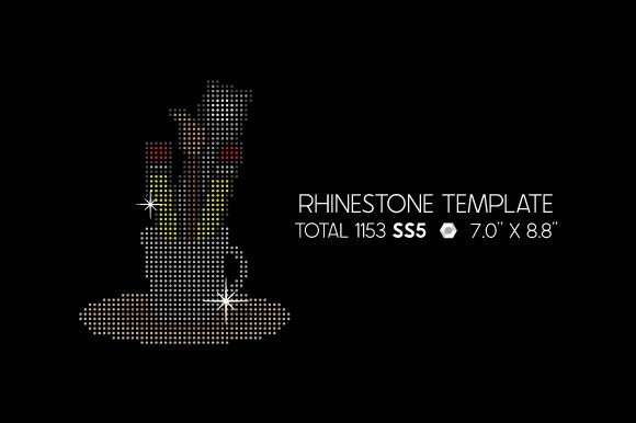 School Supplies in a Mug Rhinestone Template Review